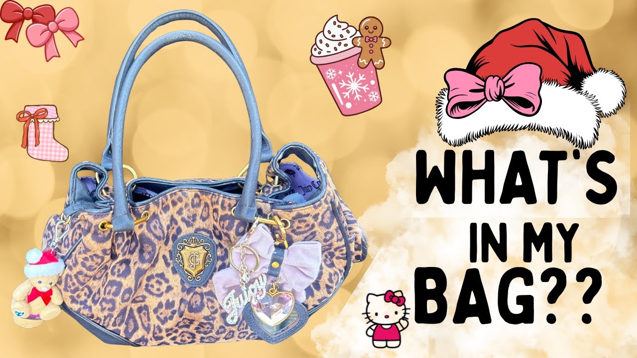 Что в моей сумке?? 🎀✨ Сумка Juicy Couture Leopard Romance Satchel