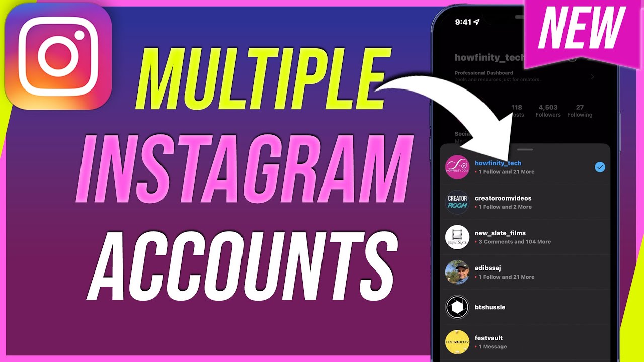 Как добавить и использовать несколько аккаунтов INSTAGRAM — до 7 аккаунтов