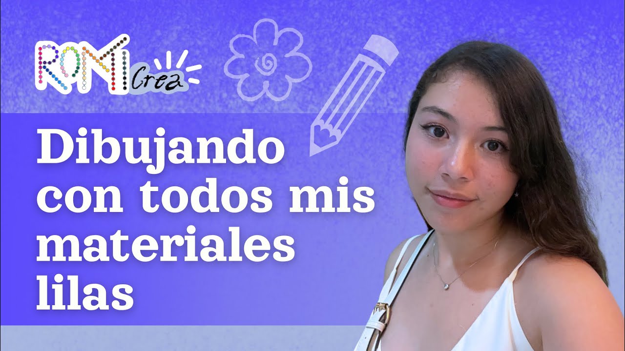 ¡Dibujo con todos mis materiales morados!