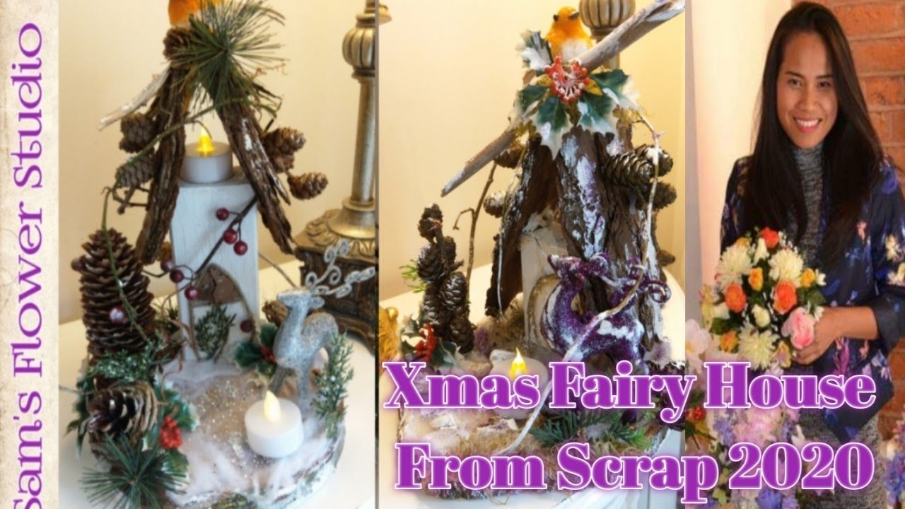 #EasyDiy #FairyHouse #Woodbark #FromScrap #XmasOrnaments บ้านตุ้กตา​เปลื​อกไม้ประดับบ้าน วัสดุ​หาเอง