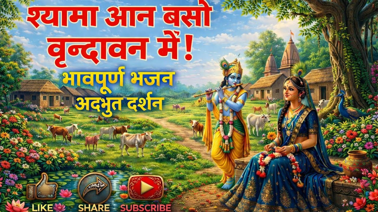 श्यामा आन बसो वृन्दावन में 🌸 | Shyama Aan Baso Vrindavan Mein | Soulful Krishna Bhajan