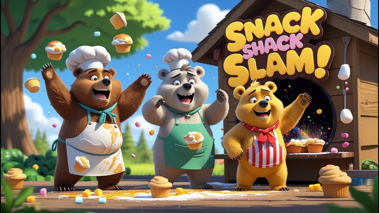 Snack Shack Bears 🍩 | The Funniest Forest Cooking Chaos! | Hilarious 3D Animation for Kids