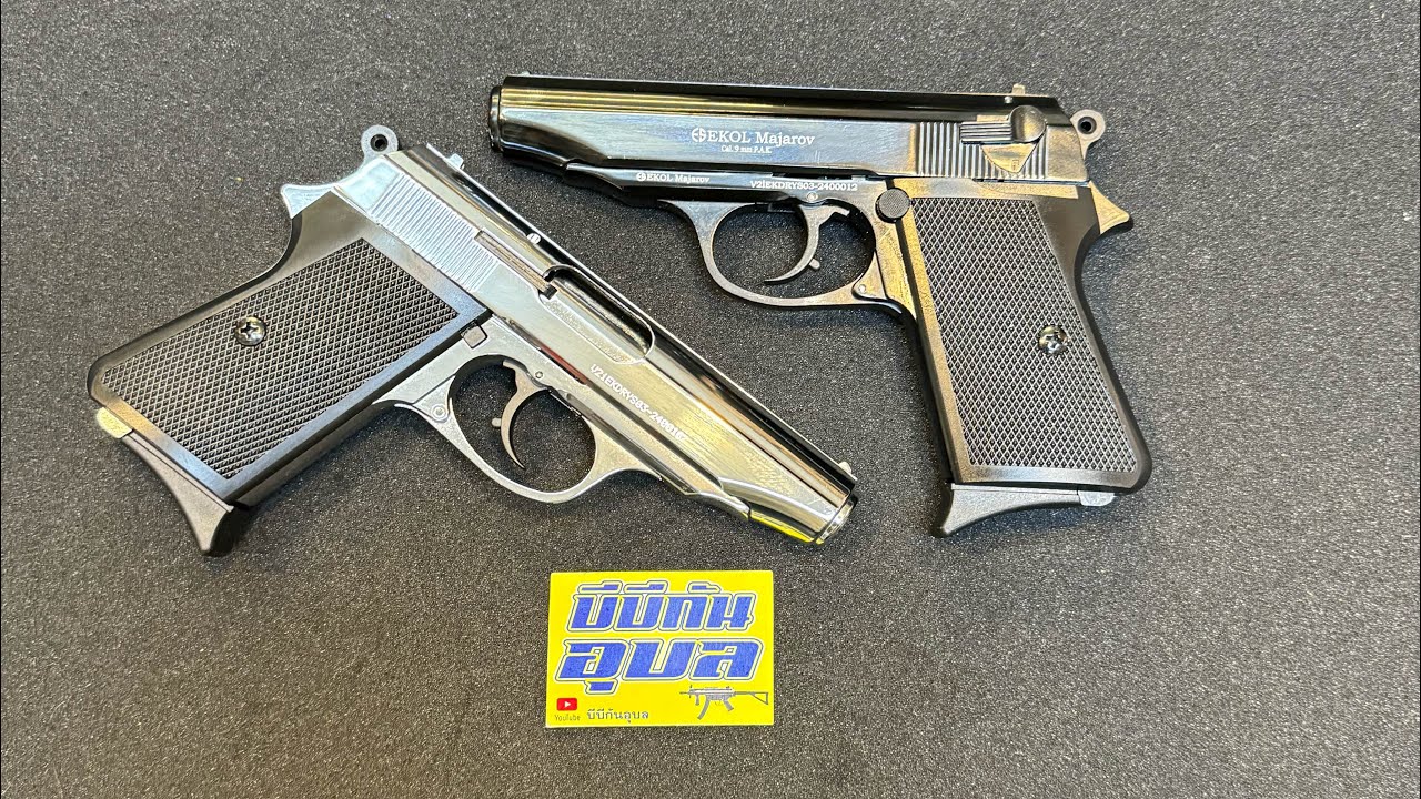 รีวิวทดสอบปืนแบลงค์กัน EKOL MAJAROV 9 mm P.A.K.  ร้านบีบีกันอุบล ไลน์ไอดี @bb-ubon 7,900฿