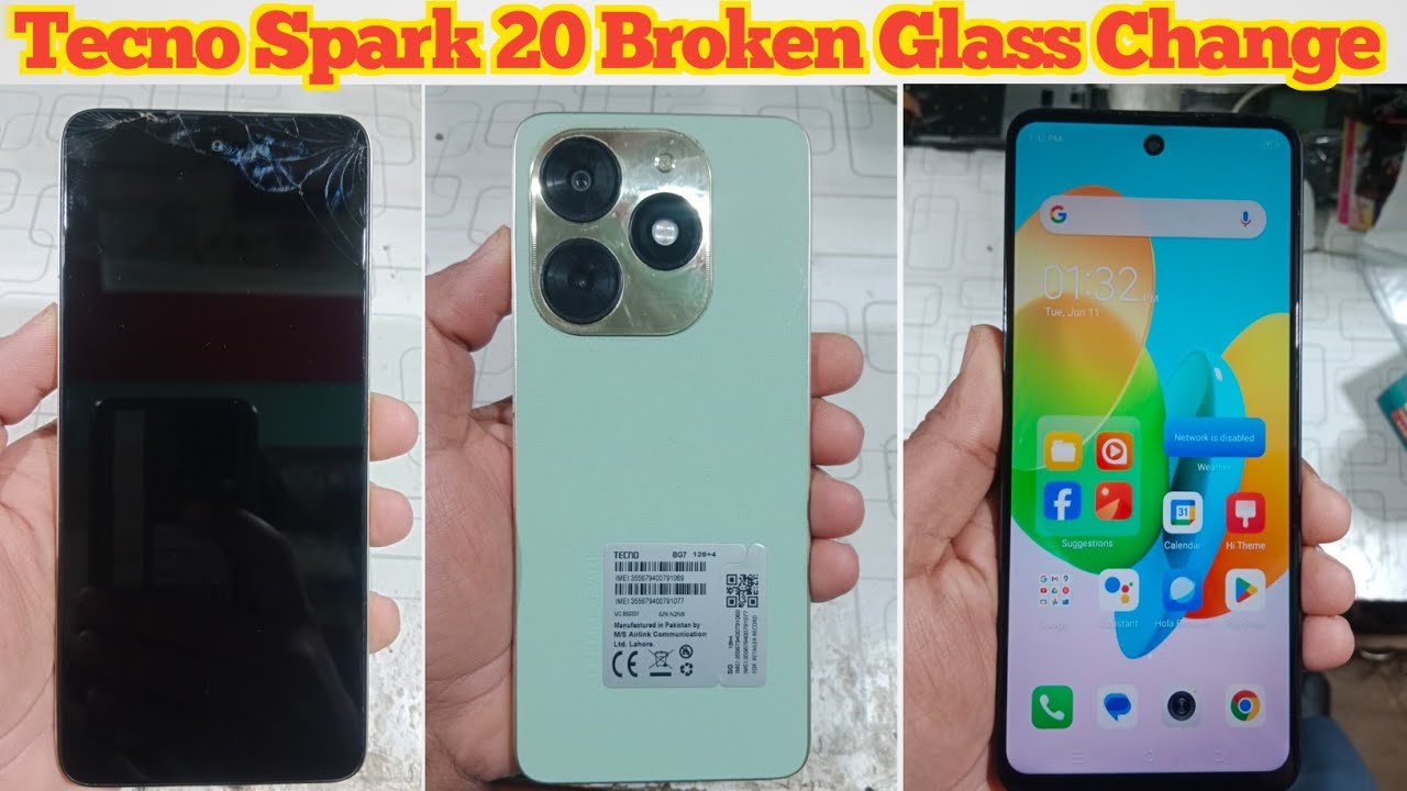 Tecno Spark 20 Touch Glass Replacement | Broken Touch Glass Change | Front Glass Change | OCA Glass