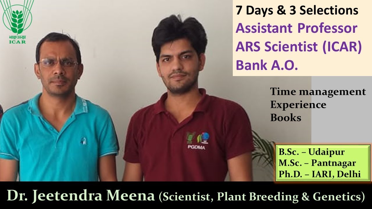Plant Science - JRF, SRF, ARS | Dr. Jeetendra Meena (Plant Breeding and Genetics)