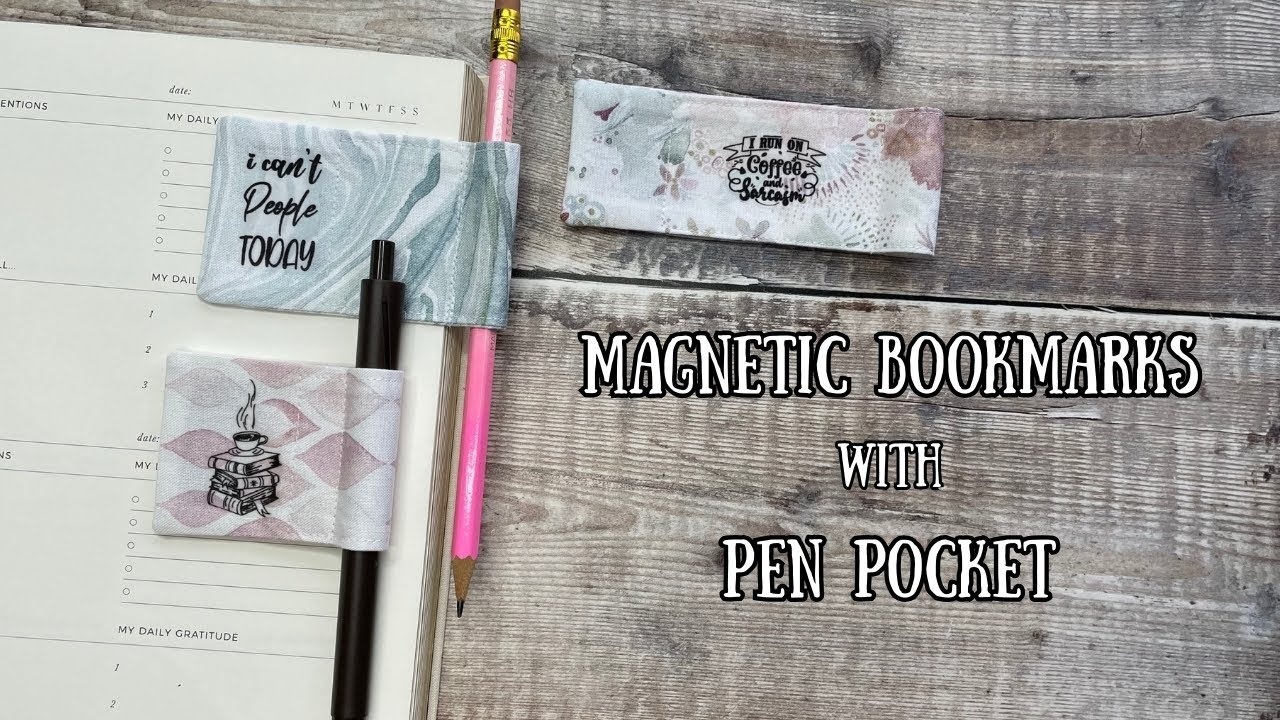 Magnetic bookmark tutorial - up cycle your fabric scraps with me! 📚