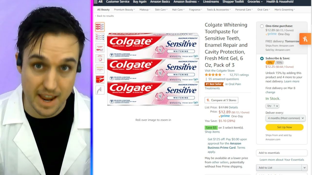 Umm... WTH?! Colgate Whitening Toothpaste for Sensitive Teeth, Enamel Repair and Cavity Protection?