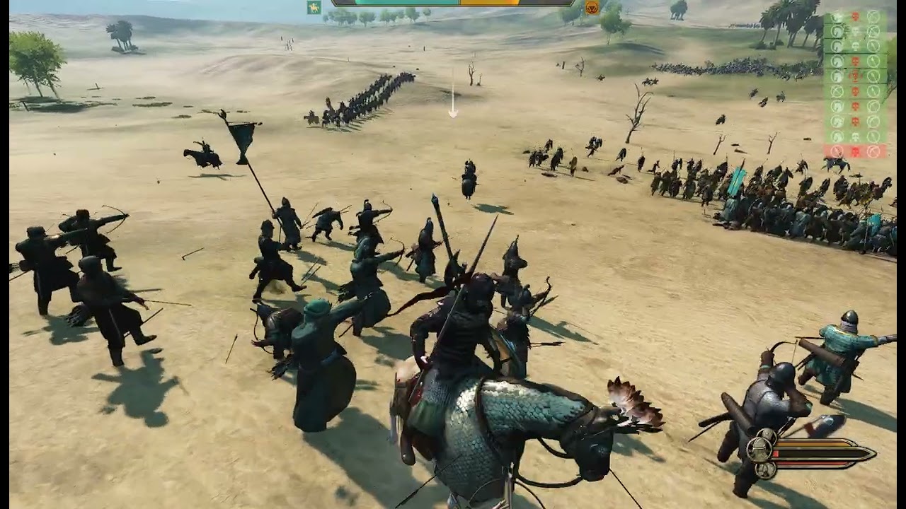 Kublai and the horde dominate the plains against Aserai soldiers
