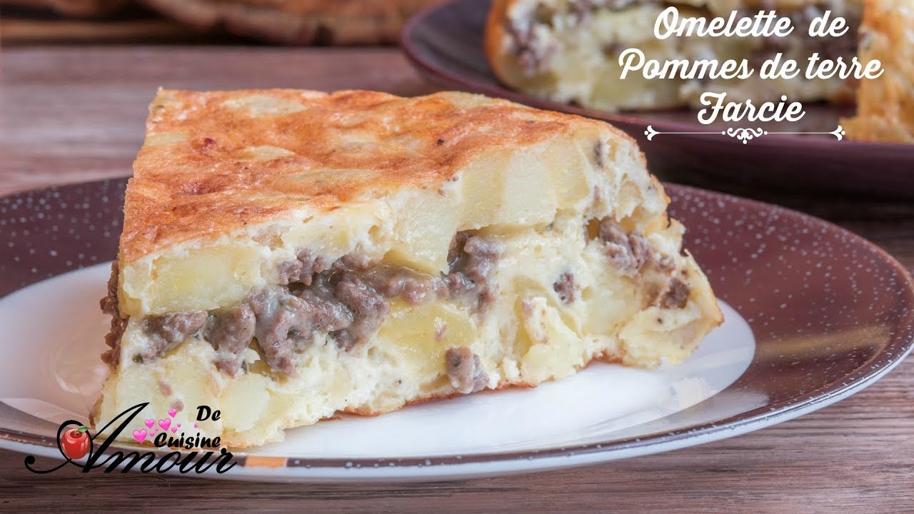 comment faire d'une simple omelette un diner complet ( omelette frite farcie à la viande hachée)