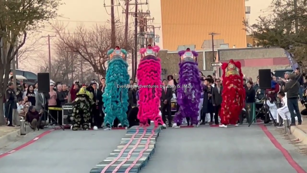 Lion Dance [5 Lions]: Chinese New Year 2023: Asia Times Square... Grand Prairie, Texas [Part 3]