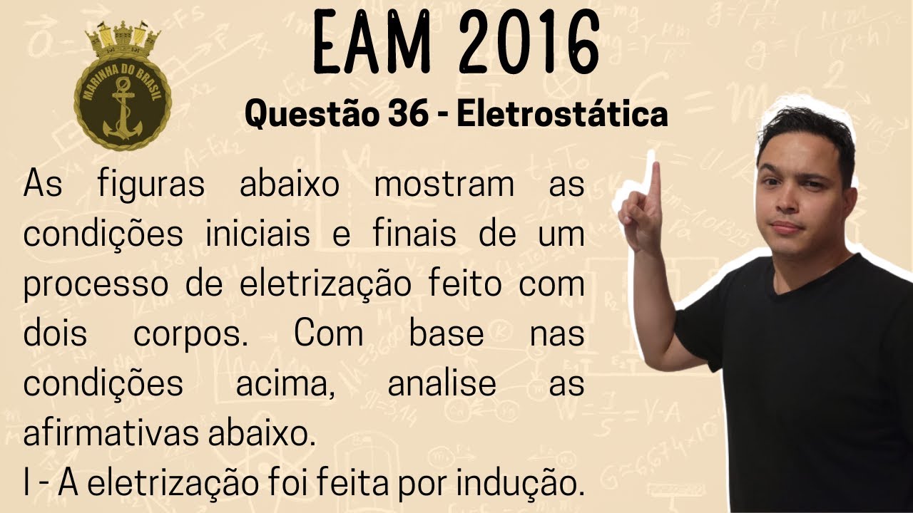 EAM 2016 - As figuras abaixo mostram as condições iniciais e finais de um processo de eletrização