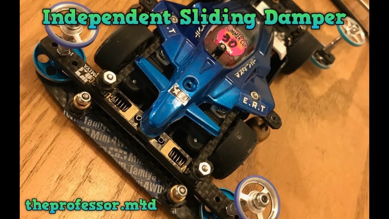 ミニ四駆  Tamiya Mini 4wd Independent Sliding Damper Tutorial