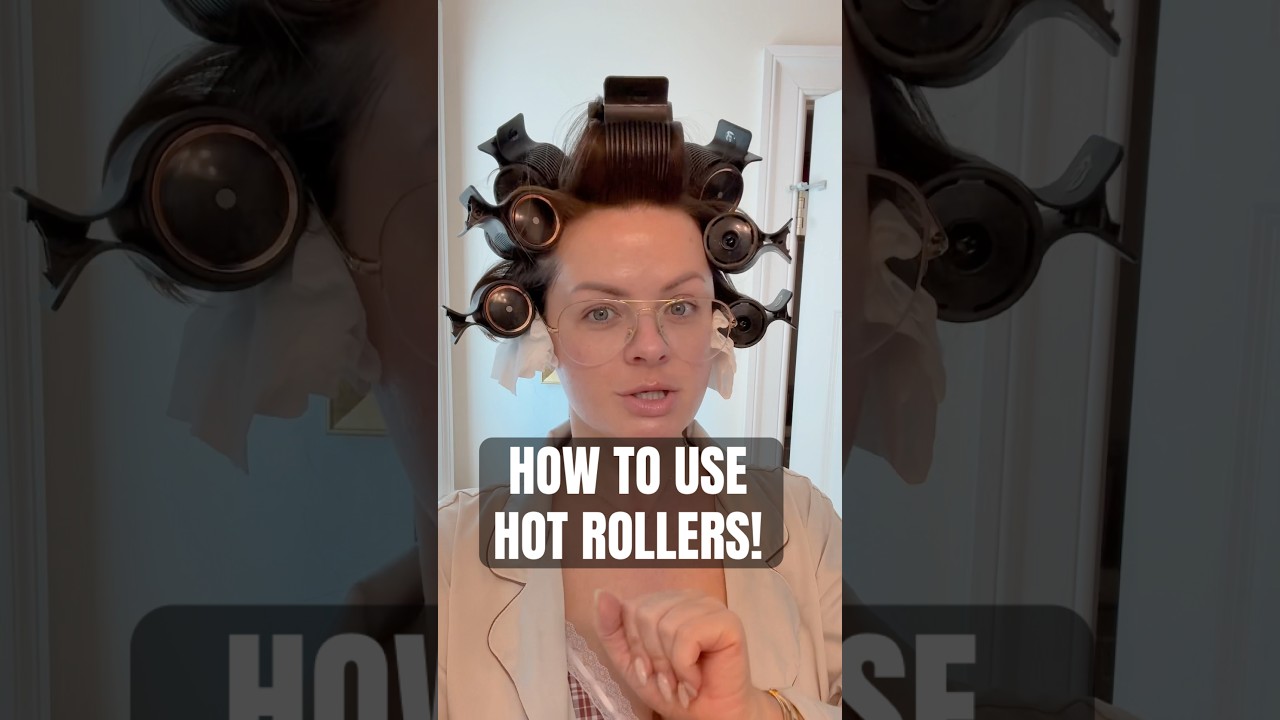 Perky hair perky mood 🤣 how to use HOT ROLLERS!! #hotrollers #volume #hair