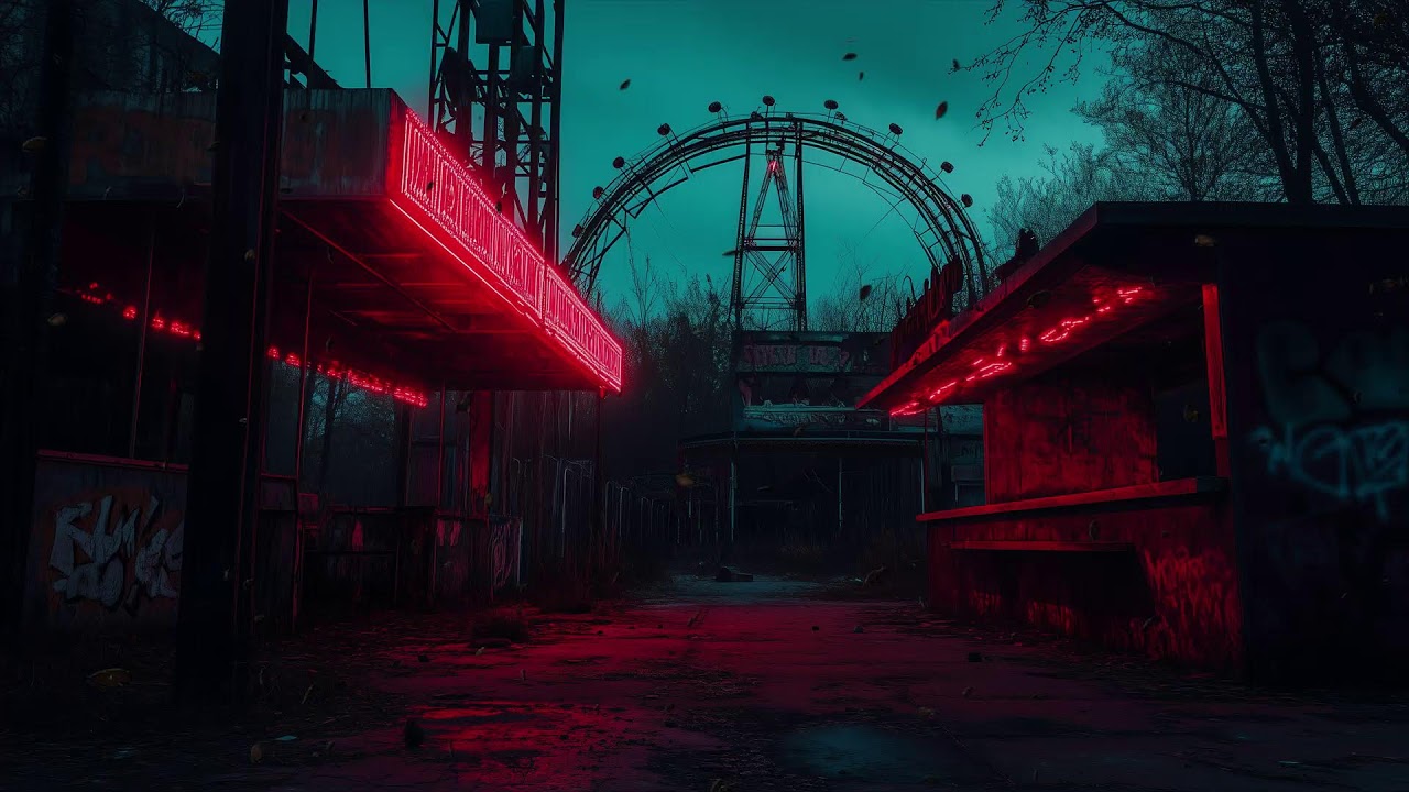 Dare to Walk Through This Abandoned Amusement Park? | Horror Ambience | 11 HOURS
