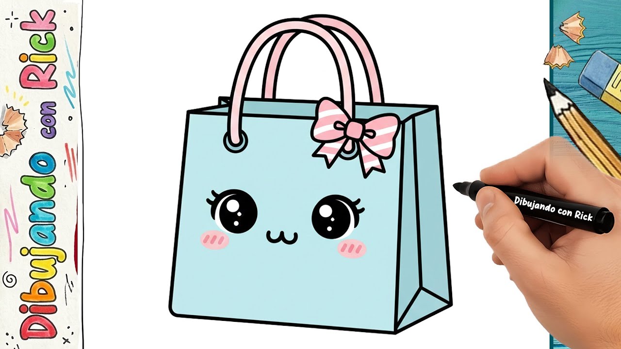 Cómo Dibujar una BOLSA KAWAII de Moda Paso a Paso 💖👜 | Tutorial de Objetos Tiernos