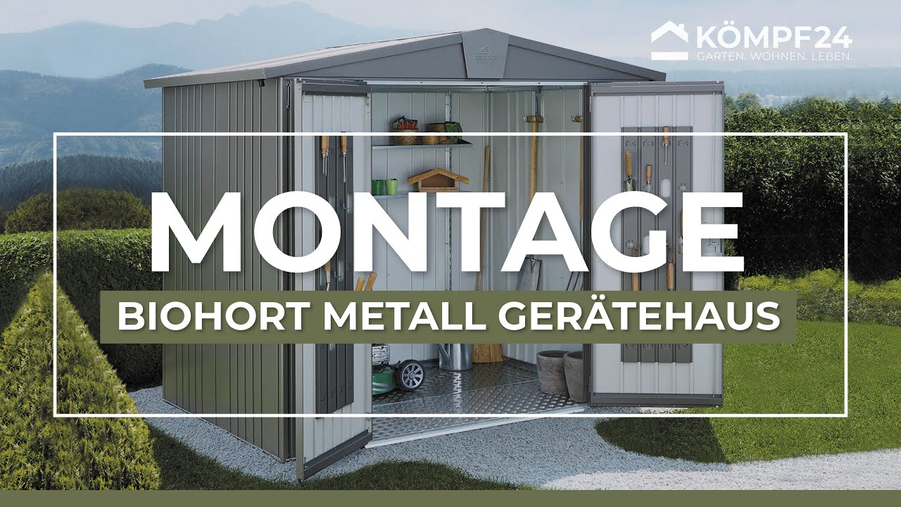 Biohort Metall Gerätehaus Europa Aufbau & Montage