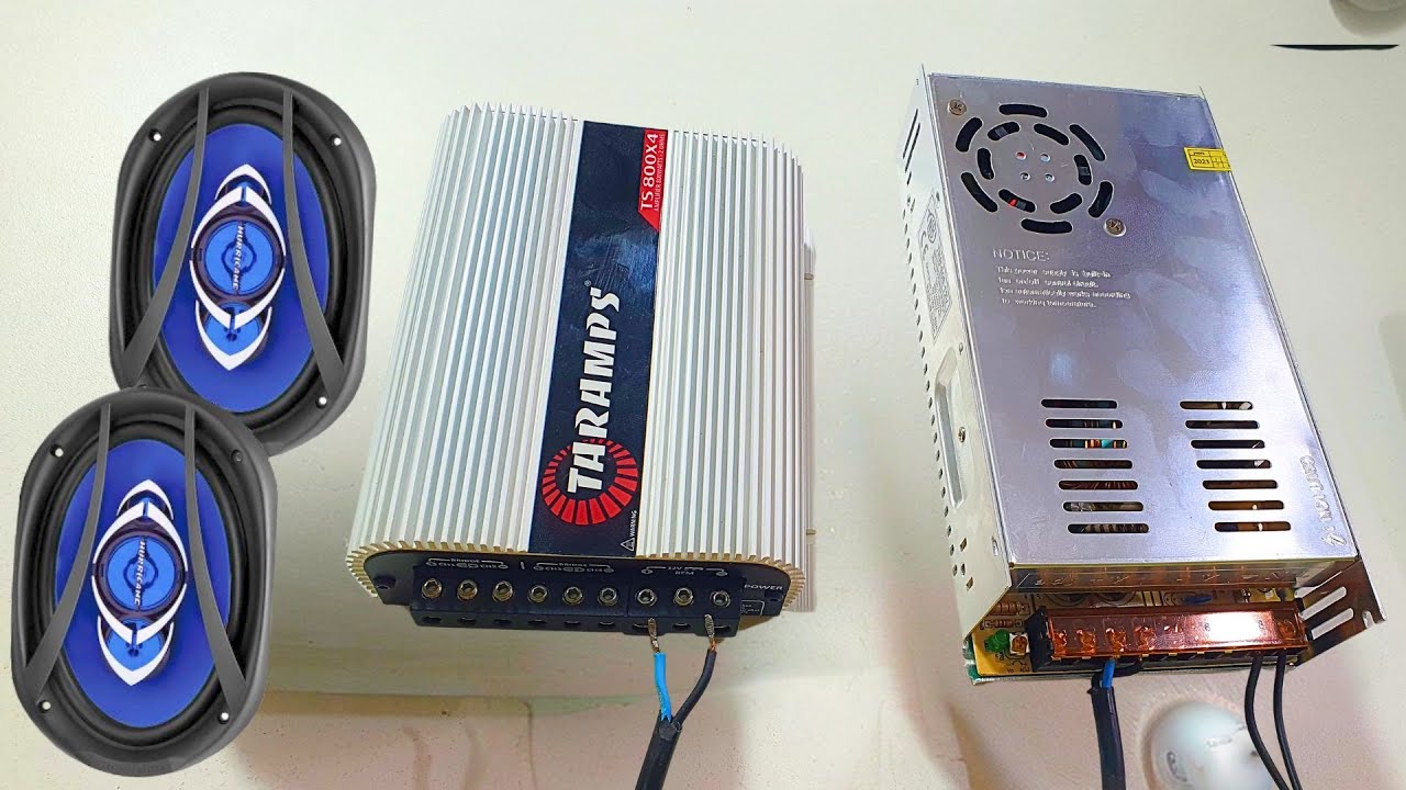 Como ligar o modulo de potencia taramps ts 400 OU 800 em uma fonte cheveada 50 amperes