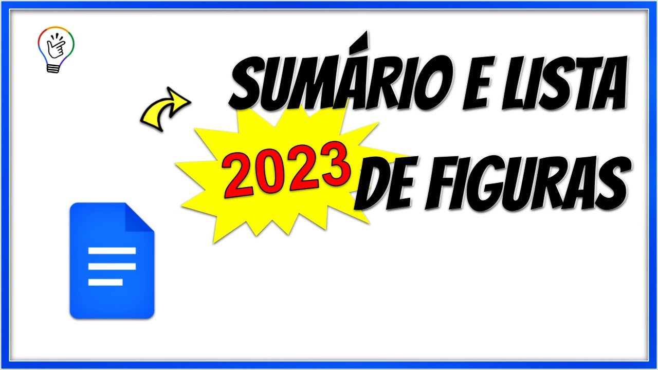 🚀 Sum&aacute;rio, Lista de Imagens e Tabelas no Google Docs