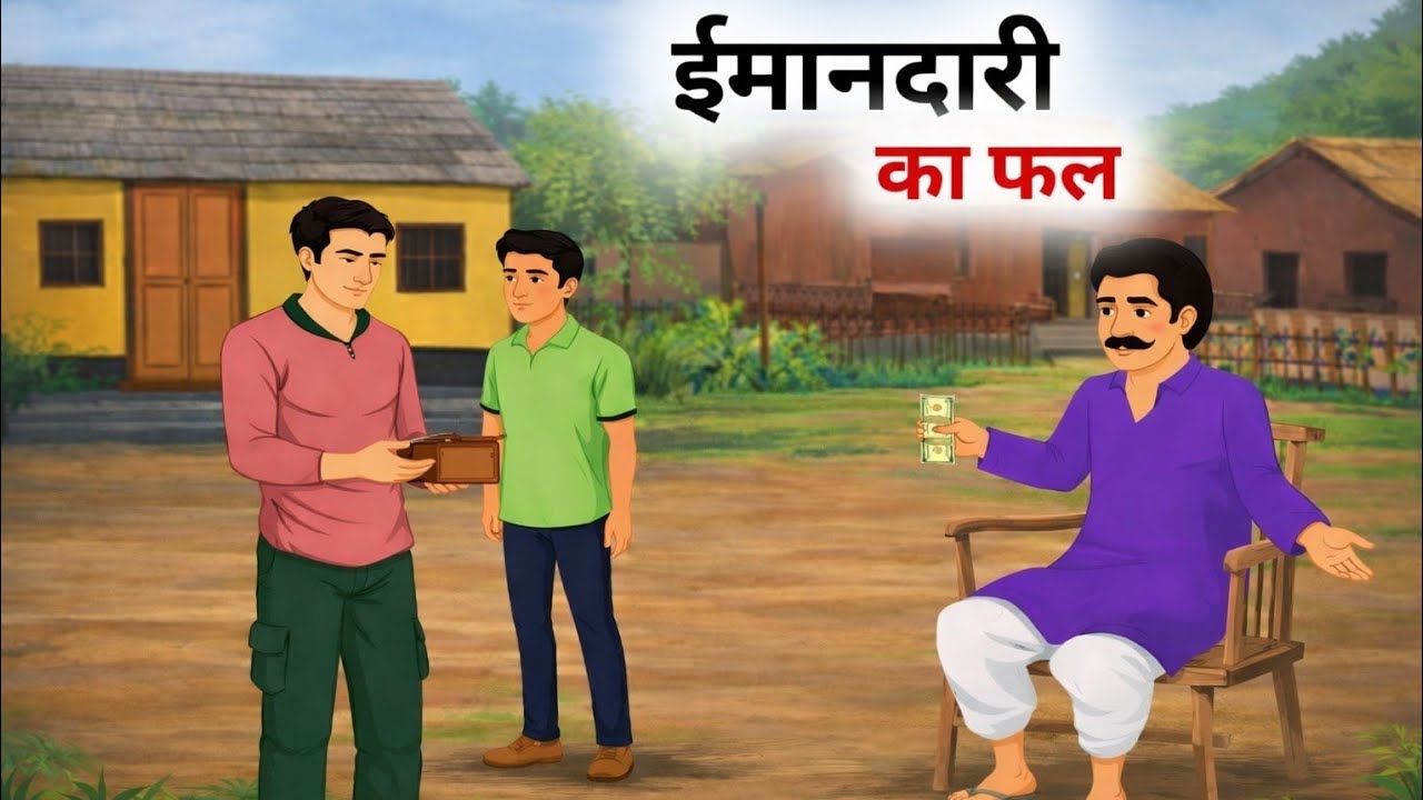 ईमानदारी का फल | Hindi Moral Story | Gareeb Aur Amir Ki Kahani | Moral Stories | cartoon story