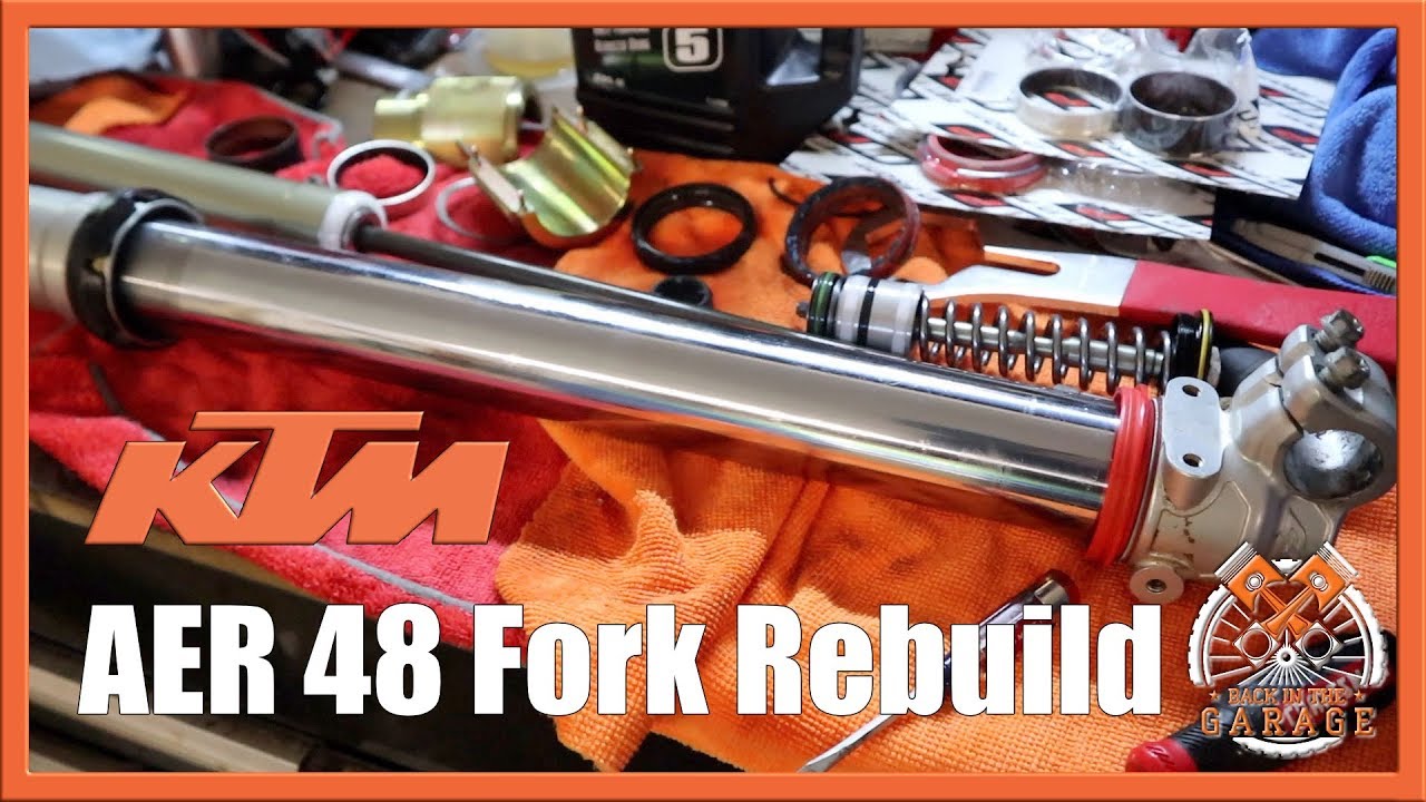 How to Rebuild KTM WP AER 48 Motorcycle Forks | Back in the Garage