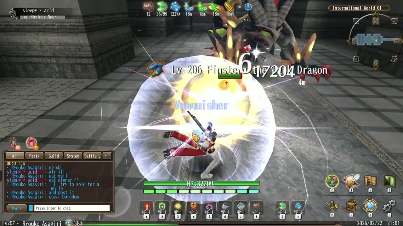 Bowgun Support lvl 207 vs Finstern The Dark Dragon (ultimate)