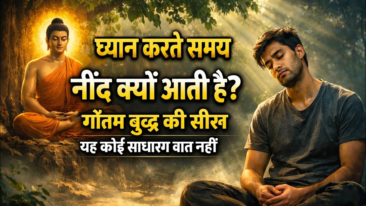 ध्यान करते समय नींद क्यों आती है? | गौतम बुद्ध की अद्भुत सीख#motivation #story #kahani#powerful 