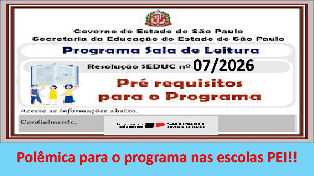Projeto Sala de Leitura 2026 (SEDUC-SP)