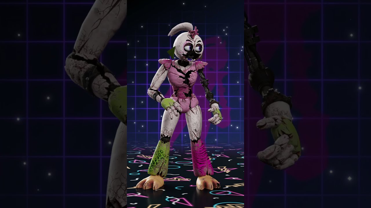 Shattered Glamrock Chica FNaF Security Breach Animation