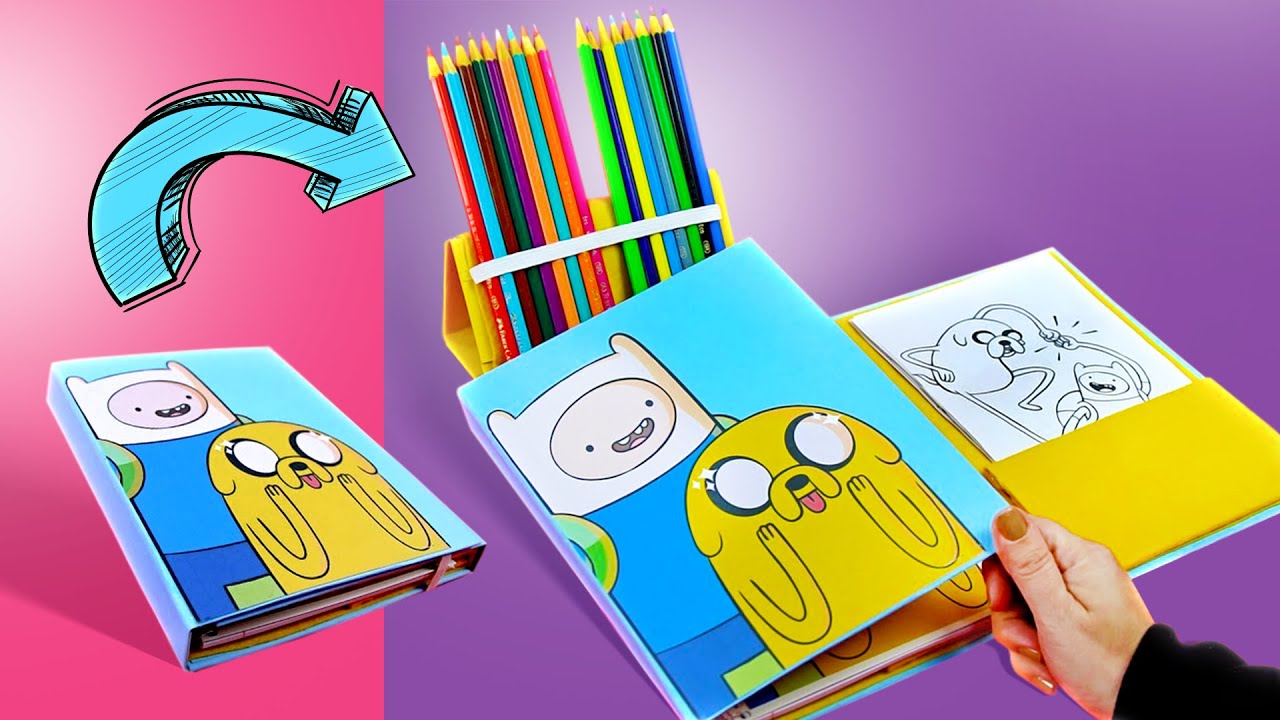 DIY - Organizador Escolar ✨Caderno + Estojo 📘