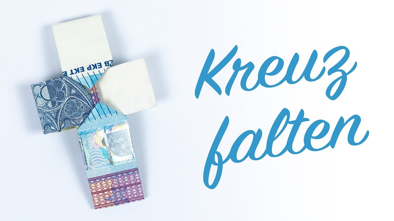 Geld falten Kreuz Kommunion ✝️ Geldgeschenk basteln