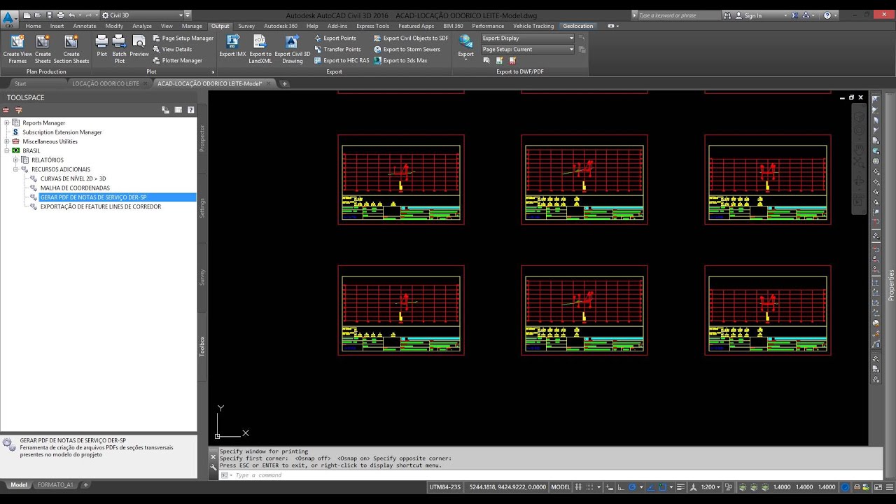 AutoCAD Civil 3D 2016 - PDF Notas de Serviço