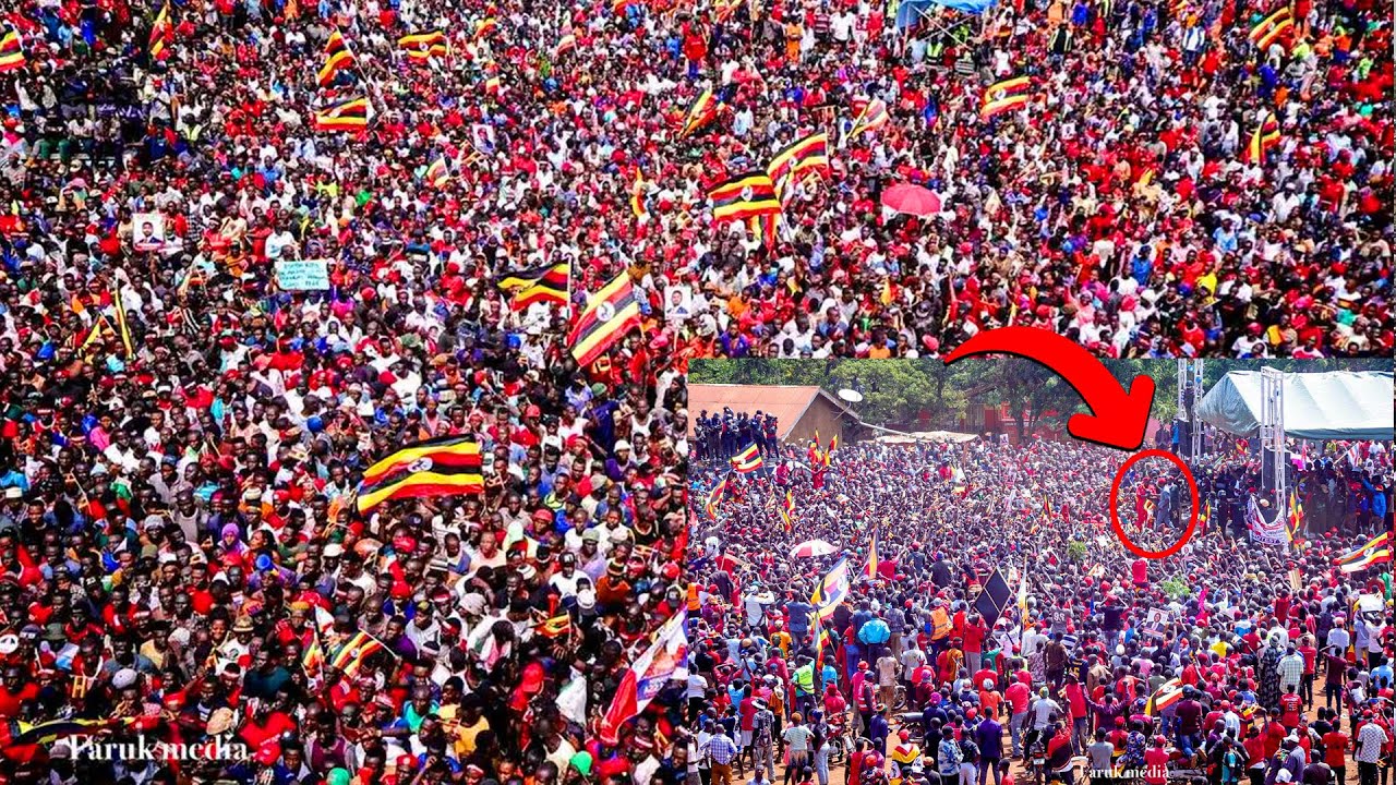 Bobi Wine Marches with Huge Crowds Singing the New Freedom Song in Iganga