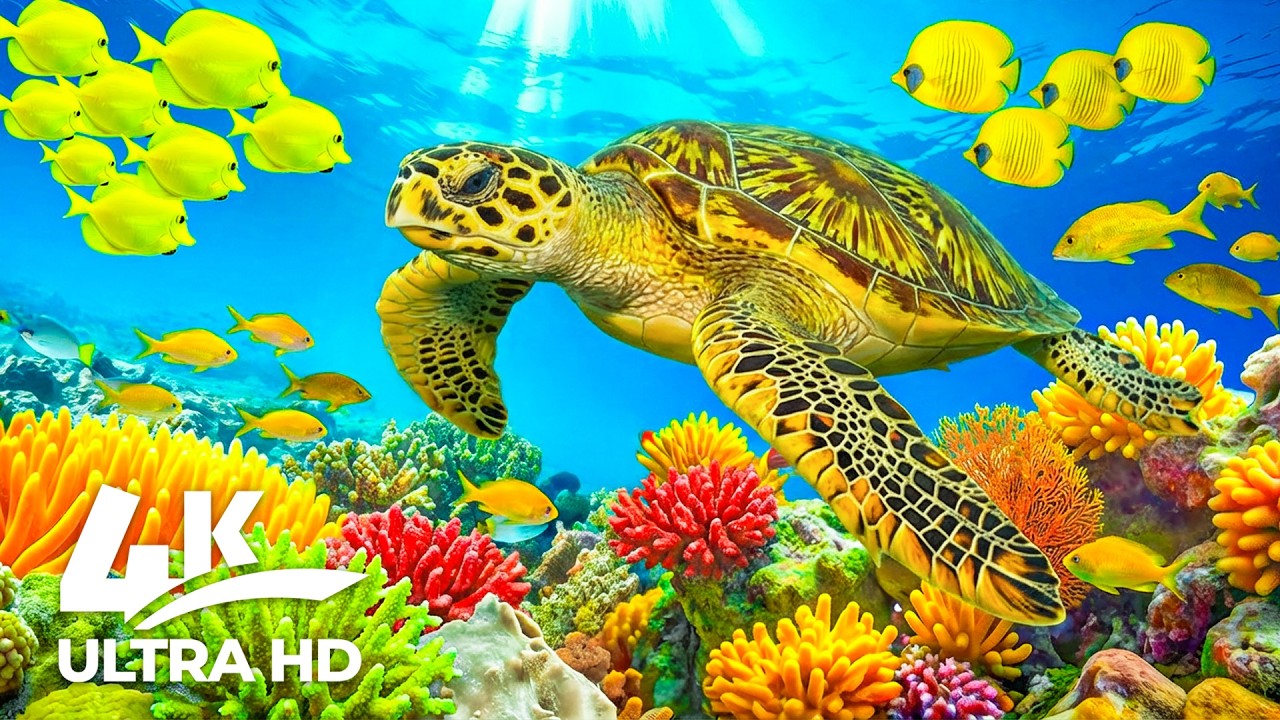 Завораживающий подводный мир 4K – потрясающие морские животные в спокойном аквариуме