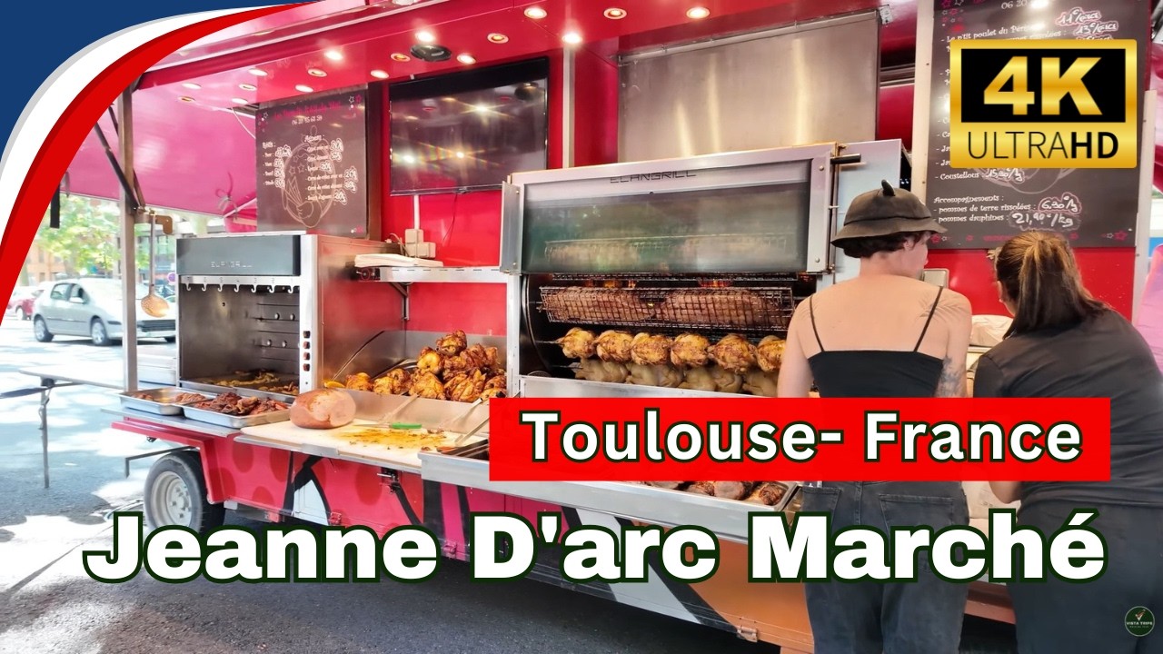 🇫🇷 Toulouse France 2025 | Real Life in Jeanne d&rsquo;Arc Market 4K Walk &ndash; Local Foods & People