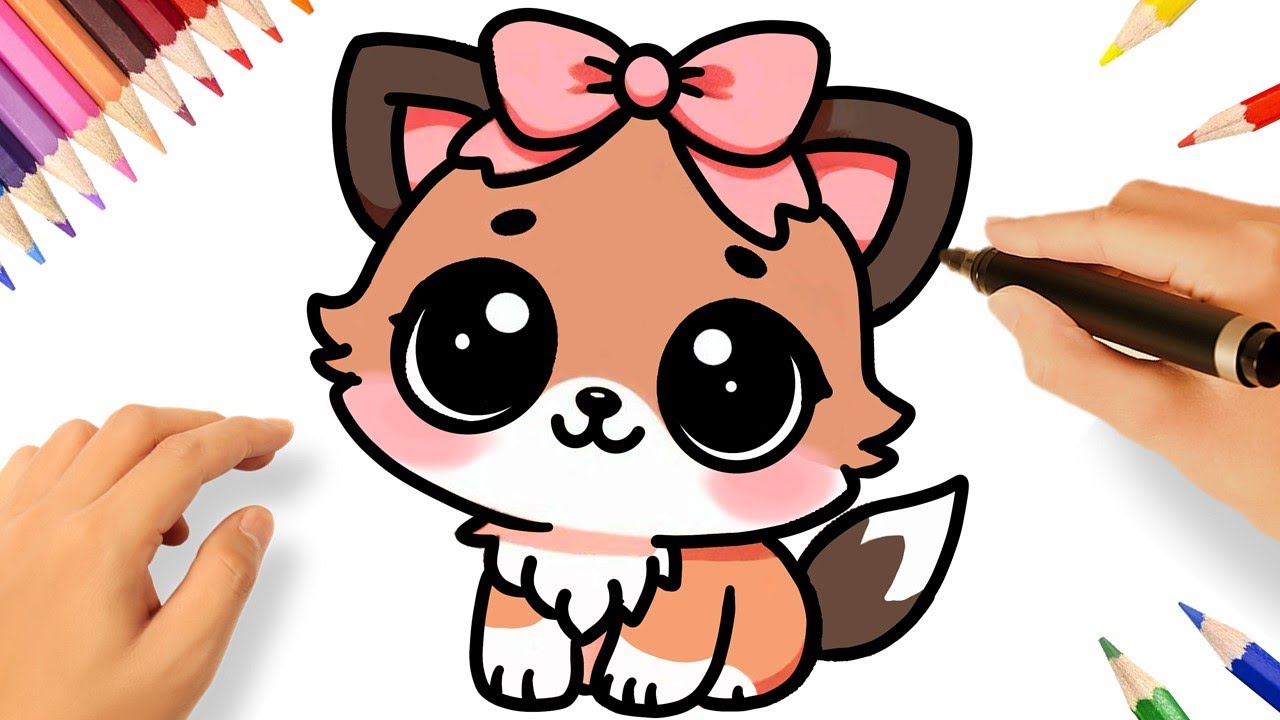 COMO DESENHAR UMA CACHORRINHA FOFINHA 🐶💗