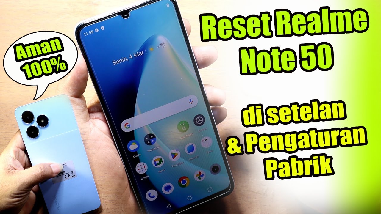 2024 !! Cara reset HP Realme Note 50 lewat pengaturan pabrik aman 100%