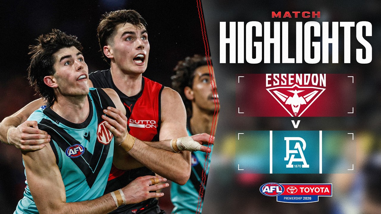 Essendon v Port Adelaide Highlights | Round 24, 2026 | AFL