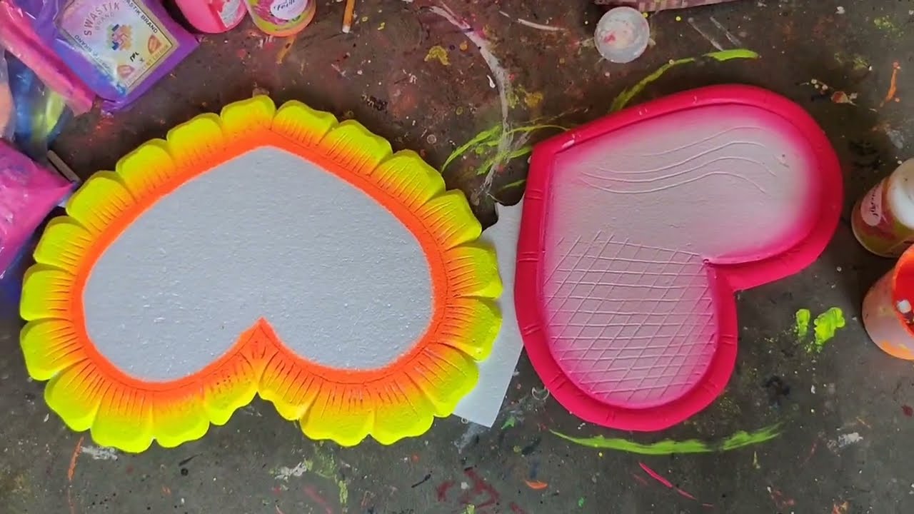 2 मिनट में सीखें | थर्माकोल Wedding Design बनाना सीखे | Thermocol Heart Design |Thermocol Art |