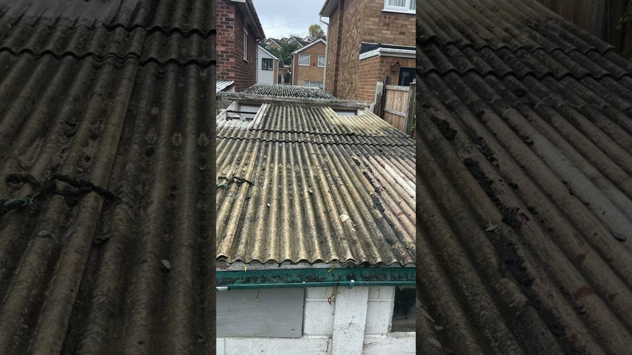 Broken Asbestos Garage Roof Replacement in Derby