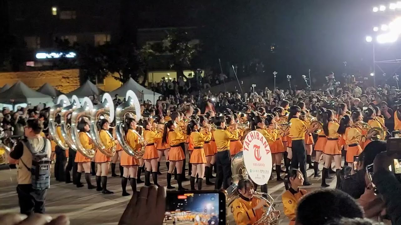 [2025,12,18] 橘色惡魔X翡翠騎士 合體共演快閃西門 #京都橘高校吹奏楽部#KyotoTachibana#東京農大二高吹奏楽部#NouniBrassBand#台湾遠征