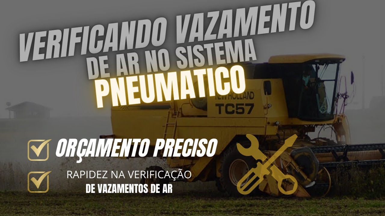Verificação do sistema pneumático da TC57 New Holland.
