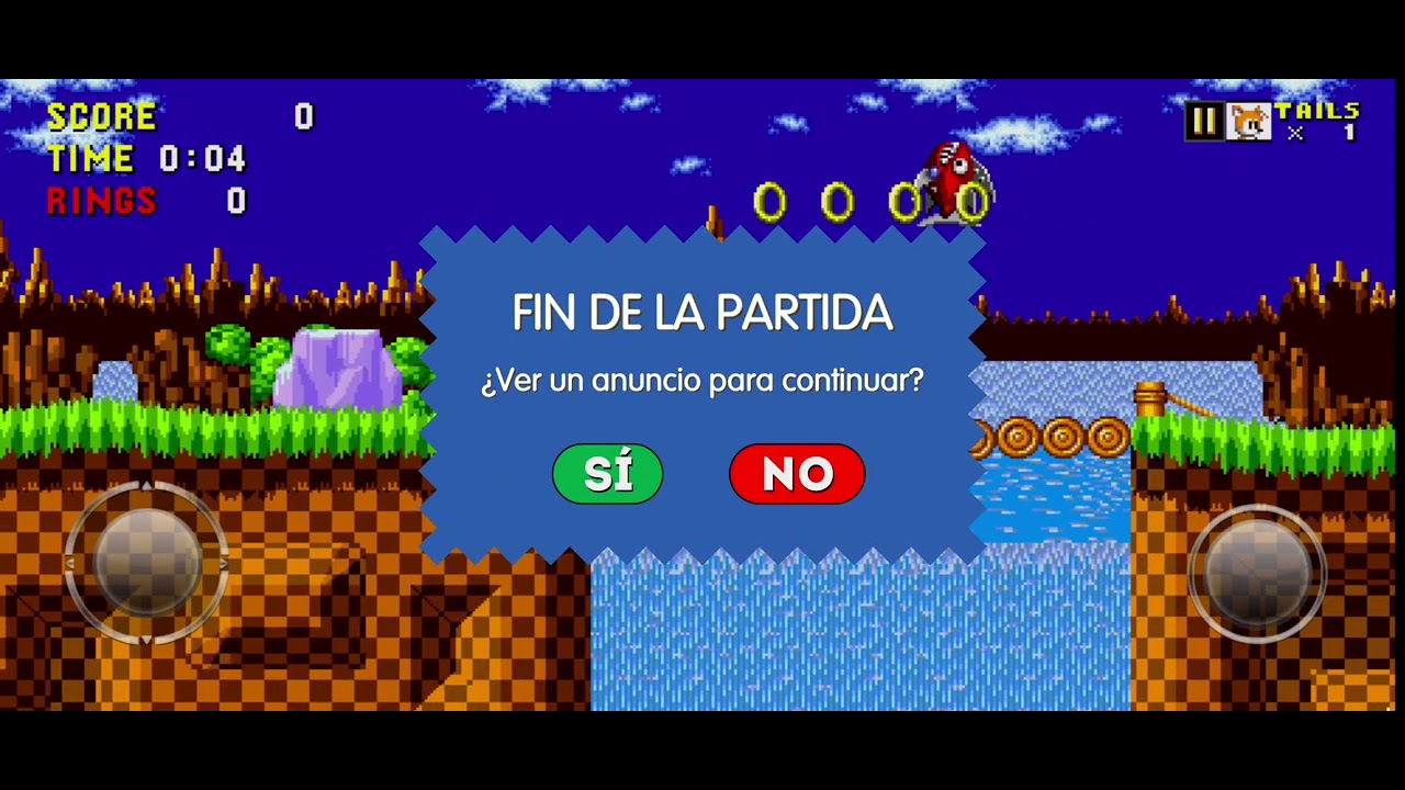 Jugando con tails a Sonic 
