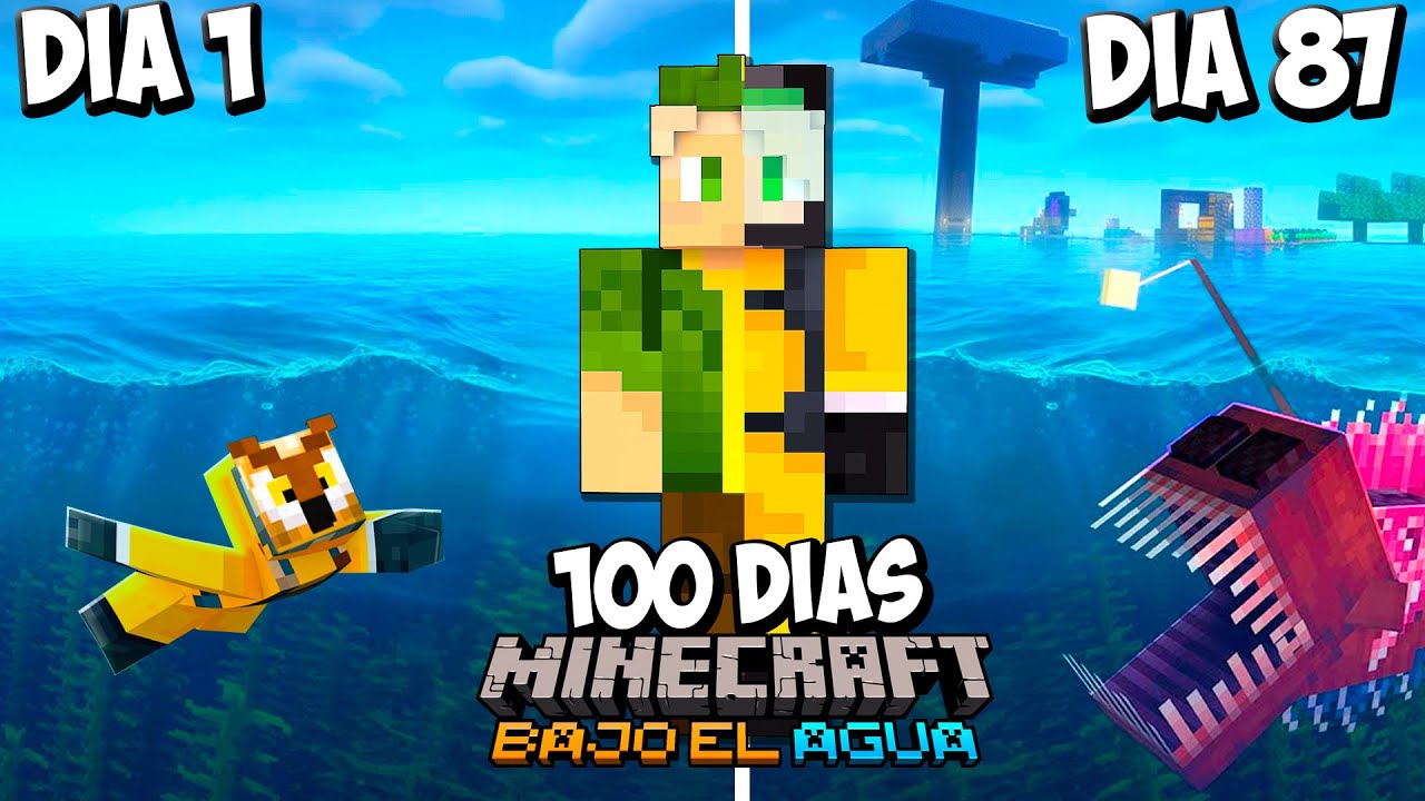 Sobreviviendo 100 D&iacute;as en el OCEANO de Minecraft (SERIE COMPLETA)