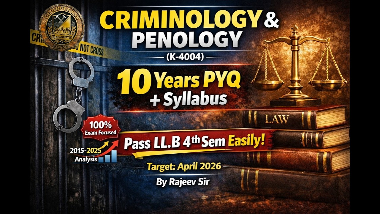 Pass LLB 4th Sem Easily! Criminology & Penology K 4004 Syllabus & 10 Year Question Analysis  GeoLex