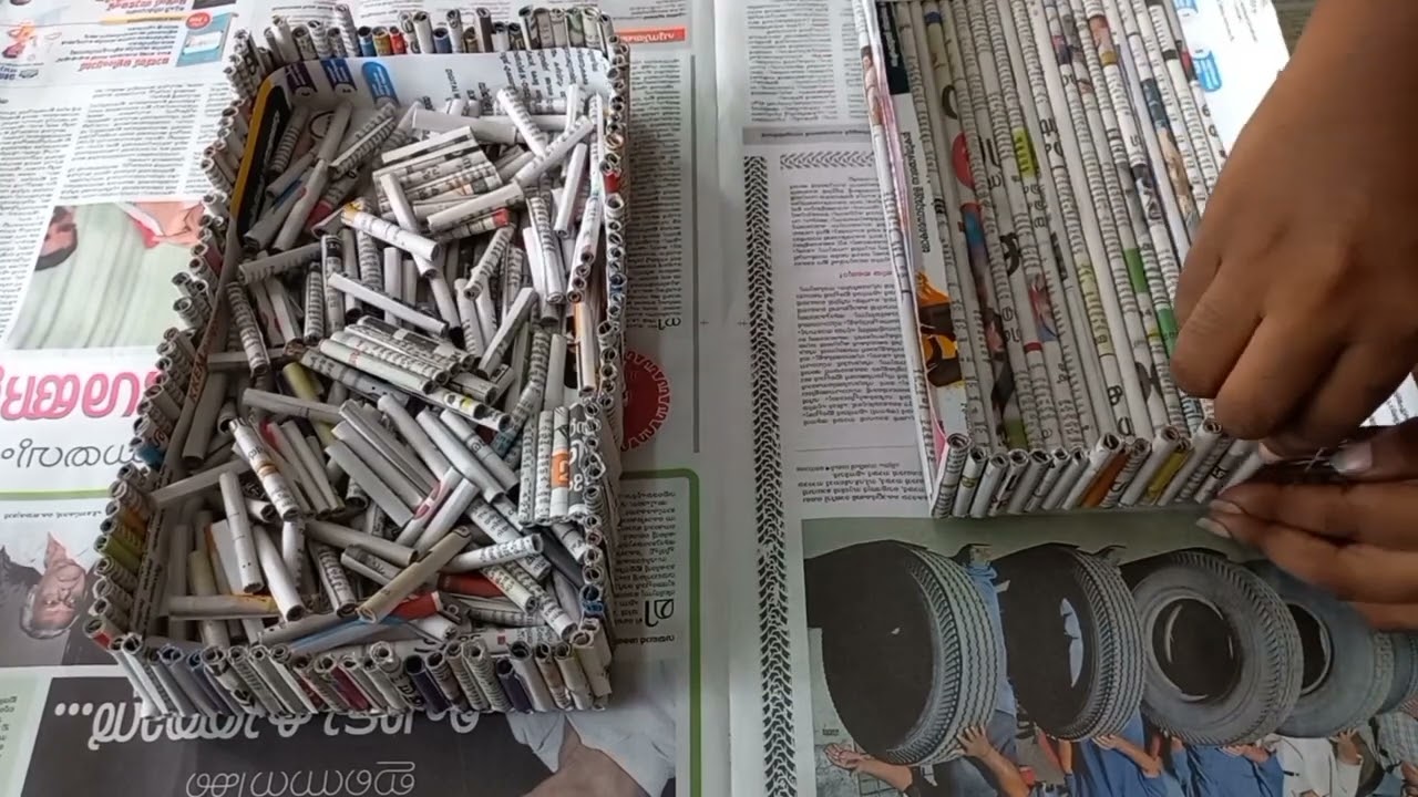 DIY Organizer Out Of Newspaper#DIYOrganizer#NewspaperCraft#PaperCraft#Craft