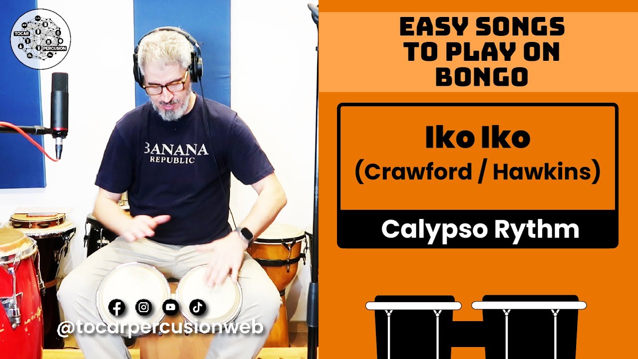 Easy Songs to play on the bongo | Iko Iko - Calypso Rhythm #bongo #songs