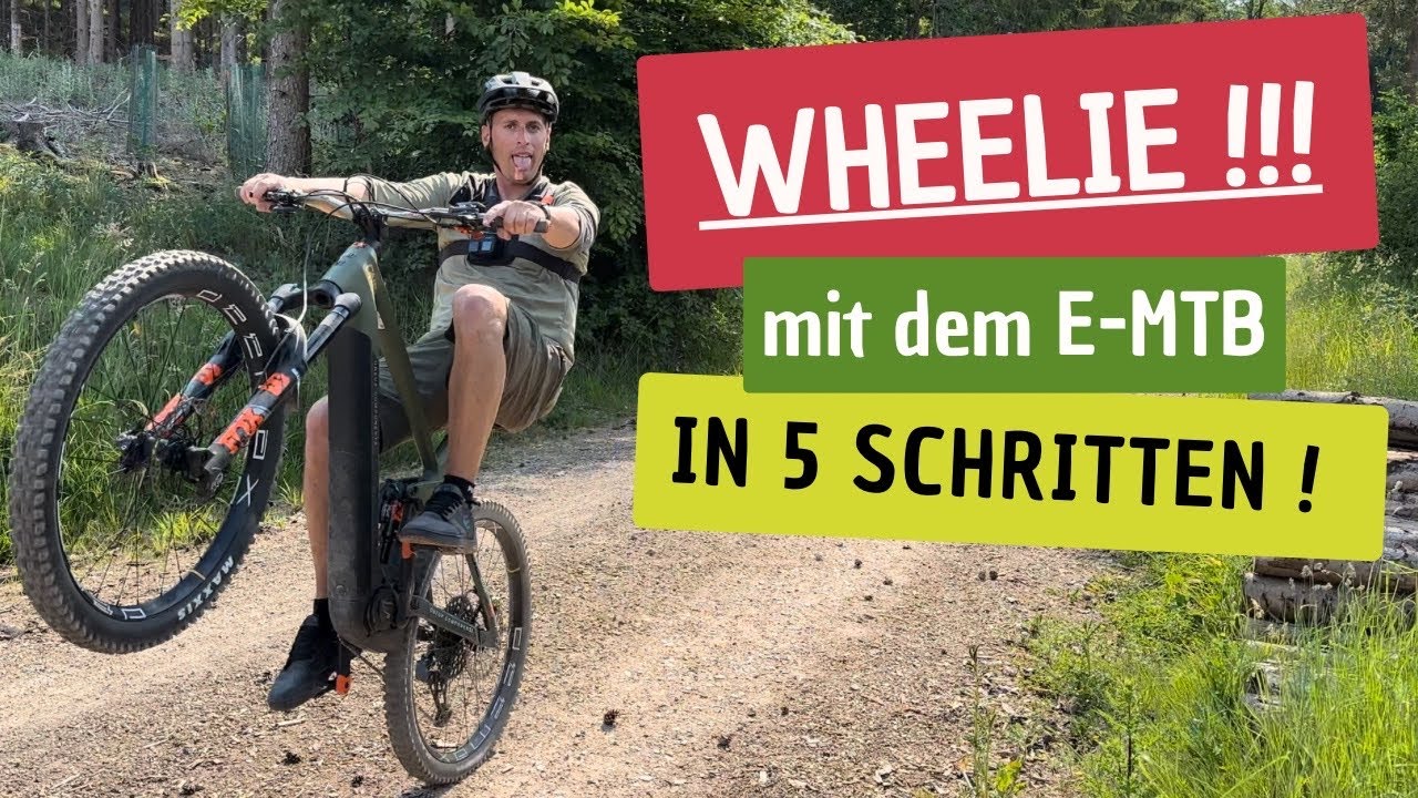 Wheelie lernen mit dem EMTB in 5 Schritten ! Auf dem Hinterrad fahren mit deinem EMTB / MTB !
