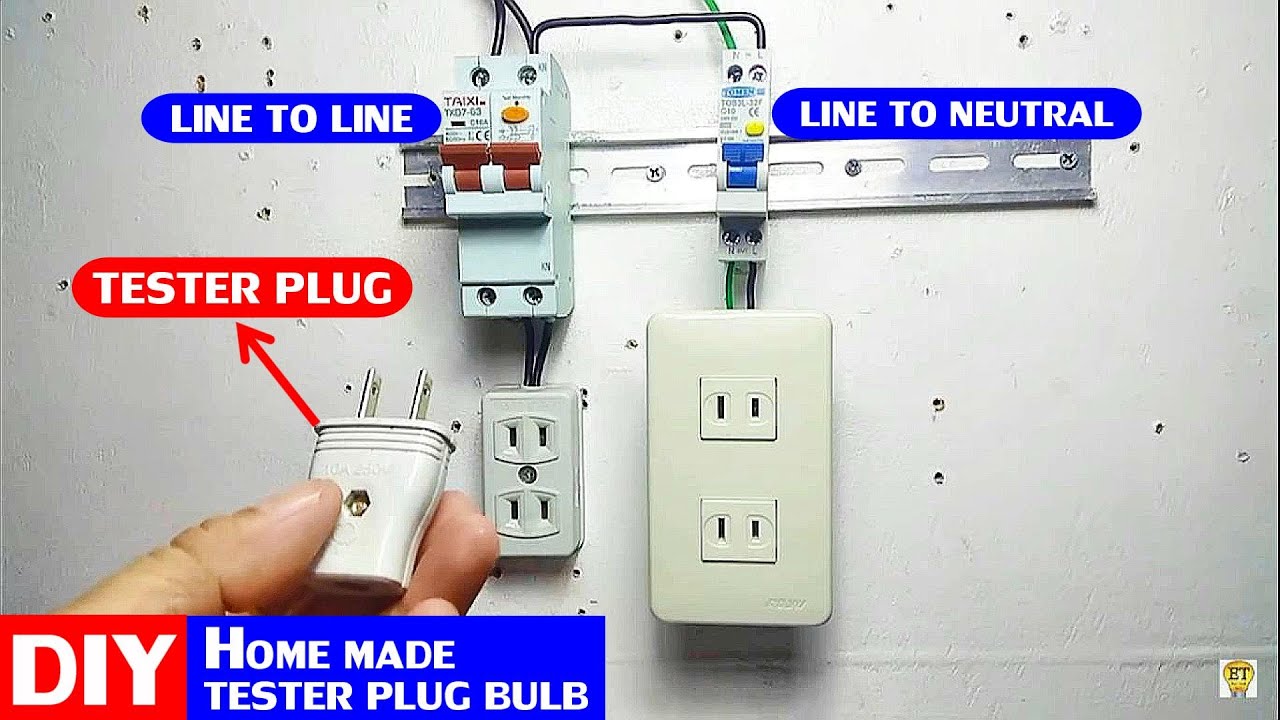 HOME MADE TESTER PLUG KAYANG MAG TESTER SA LINE TO LINE AT LINE TO NEUTRAL