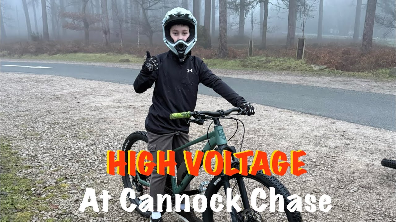 HIGH VOLTAGE (RED) AT CANNOCK CHASE - AGE 9 - POV - MTB - FOLLOW THE DOG