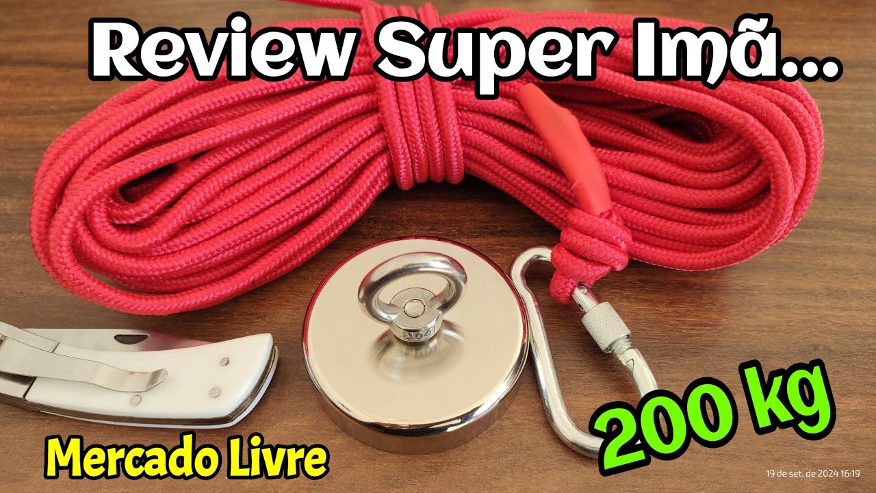 😱200 Kg IMÃ PARA PESCA Magnética. Unboxing Review #pescamagnetica #esportes